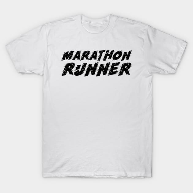 Marathon Runner Half Full 13.1 26.2 10k 5k Run Race T-Shirt by charlescheshire